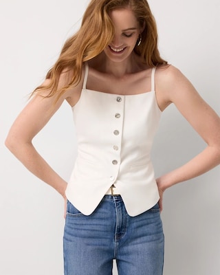 Square Neck Vest | White House Black Market